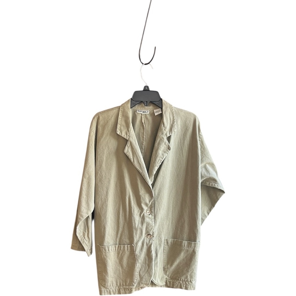 Sunbelt sage green cotton casual blazer Sz S